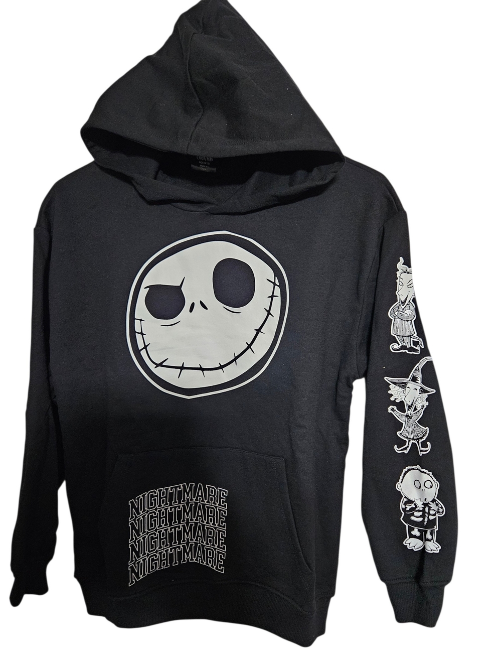 Disney Black Jack Skellington Graphic Hoodie with Sleeve Characters